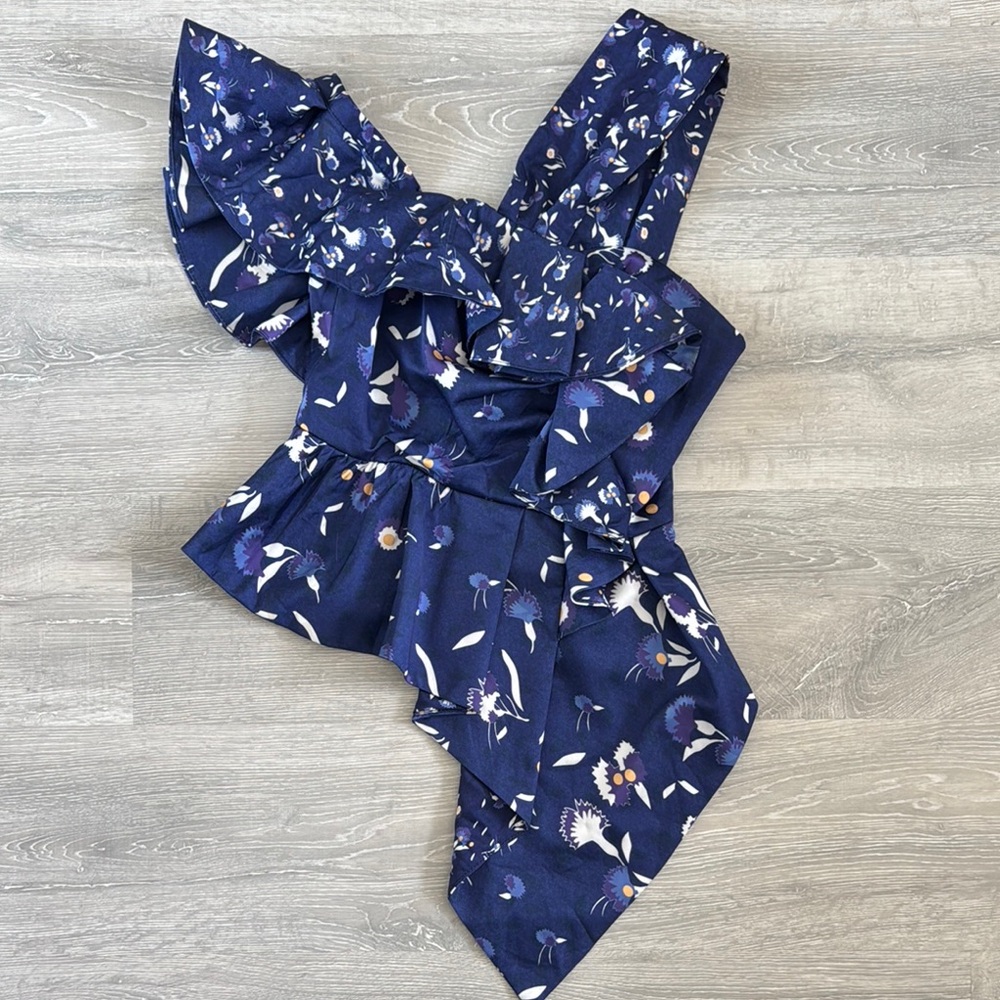 Asymmetrical Ruffle Detail Tank Top